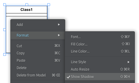 Show/Hide Shadow