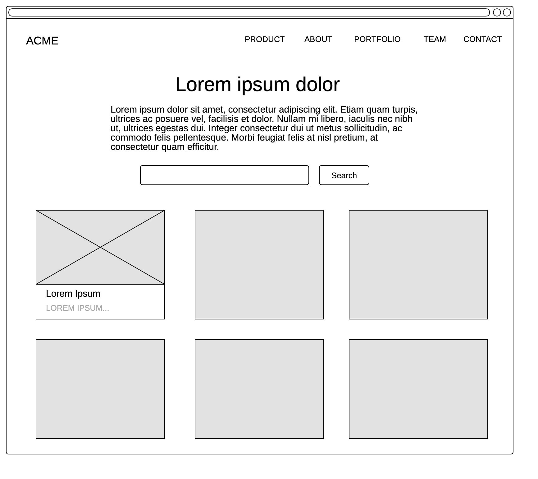 UI Wireframe