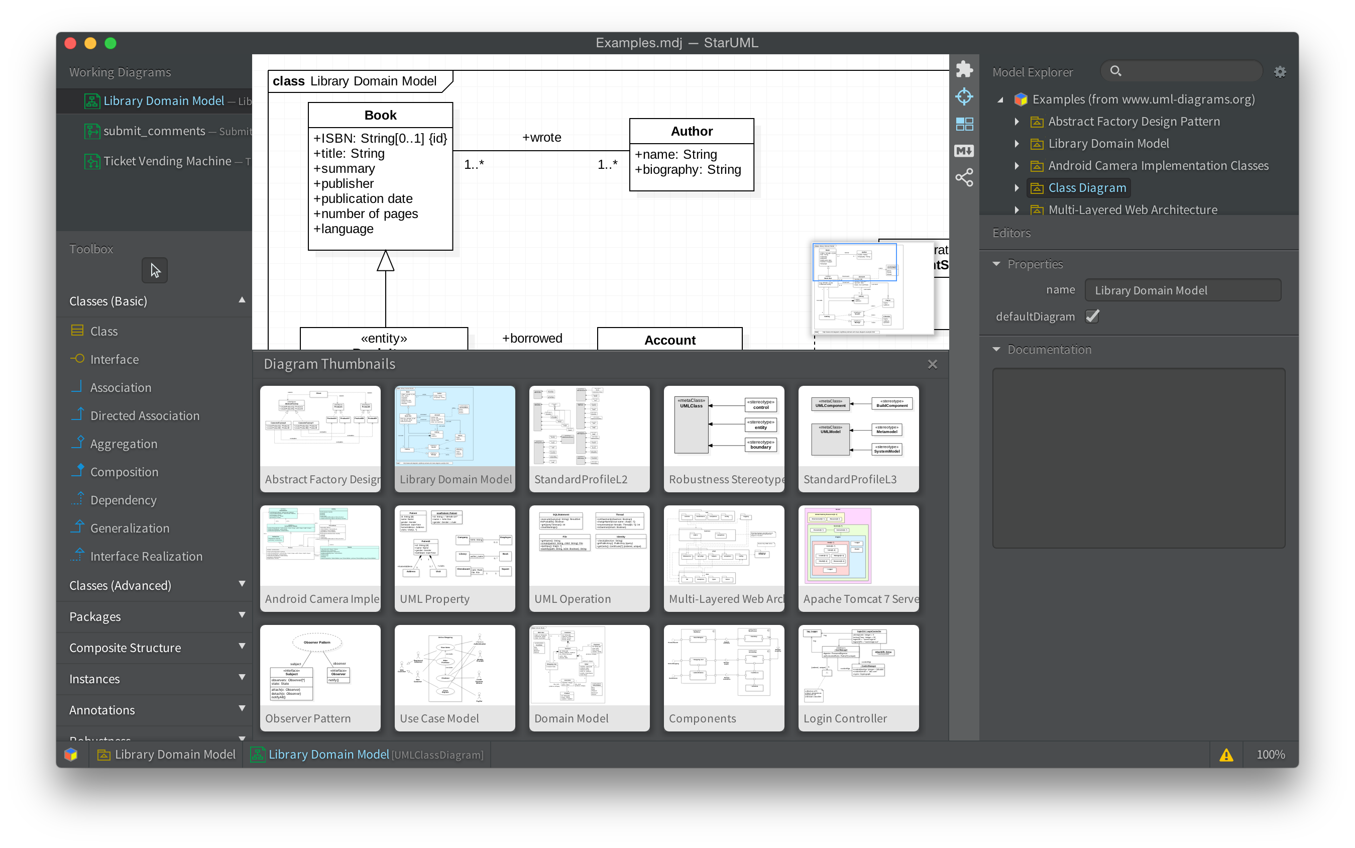 Diagram Thumbnails View